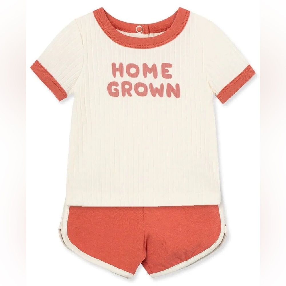 Focus Kids RED/CREAM Homegrown 2-Piece Short Set